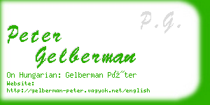 peter gelberman business card